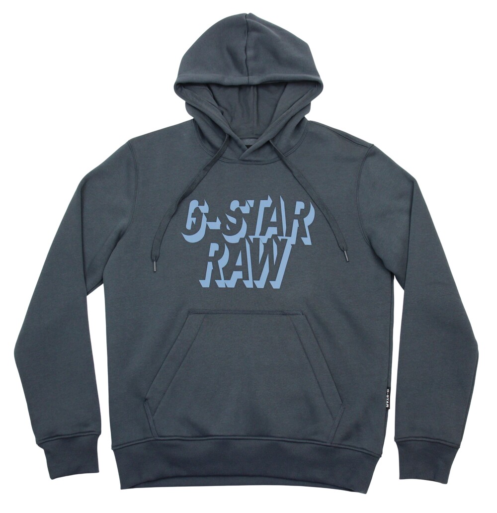 G-Star RAW Hoodie Mens Medium Fantem Blue Retro Shadow GR Sweatshirt Pullover